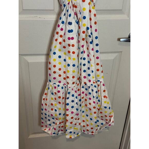 Color Me Courtney Long Short Sleeve Dress White w/polkadots Size 4 - Picture 5 of 11